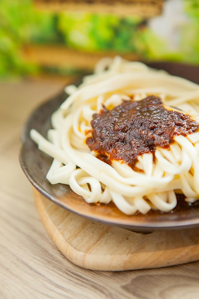 田舍手打麵 - 招牌雙醬口味 - (炸醬+麻醬山藥手打麵) Handmade Yam Noodles (Soybean Paste and Sesame Sauce Flavour)